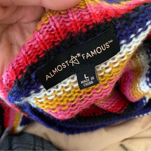 Kidcore Long Sleeve Multicolor Stripped Sweater size L - Picture 3 of 4